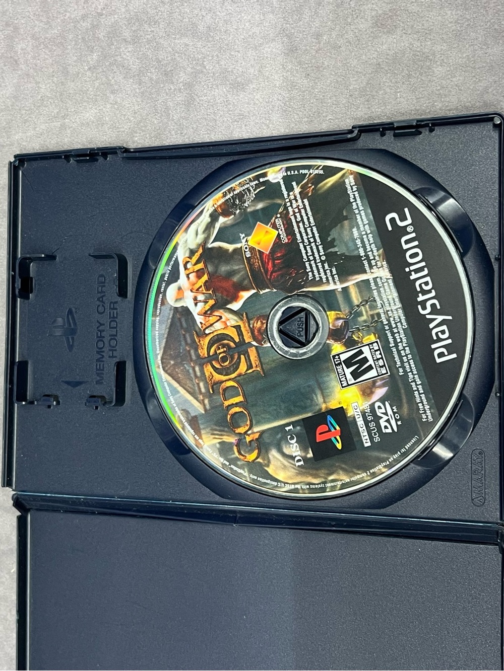 Sony PlayStation 2 God of War Disc with Full Color Artwork
